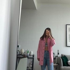 Zara pink denim like overshirt